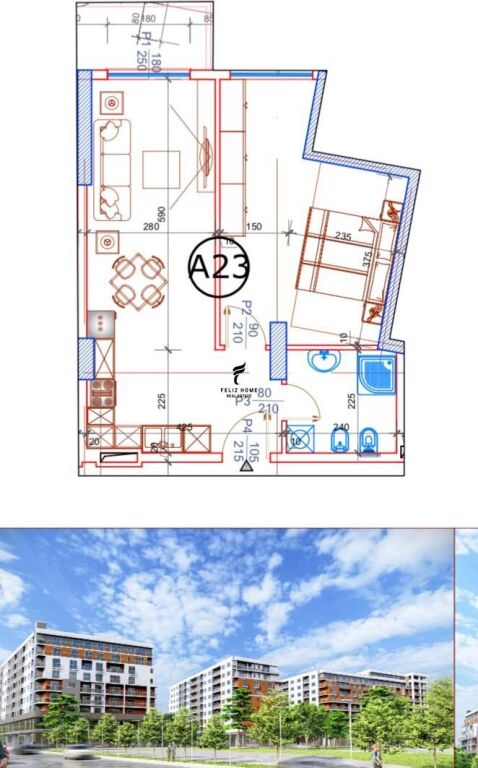 APARTMENT 1+1 FOR SALE PASKUQAN 83,100 EURO FH-77239