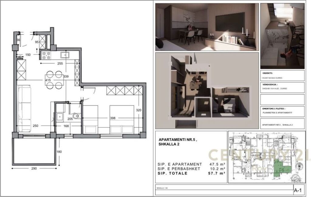 EXCLUSIVE ! APARTMENT 1+1 FOR SALE AT SHKEMBI I KAVAJES !