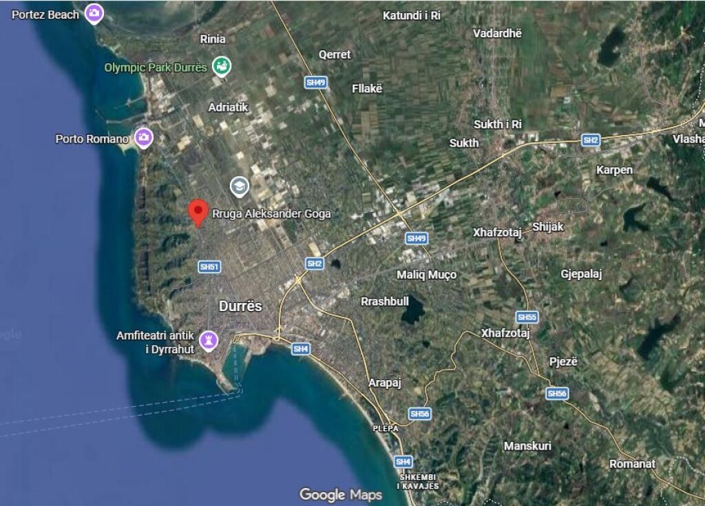 Land for sale on Aleksandër Goga street in Durres (ID 4191203)