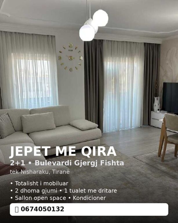 Apartment for rent 2+1 at Nisharaku