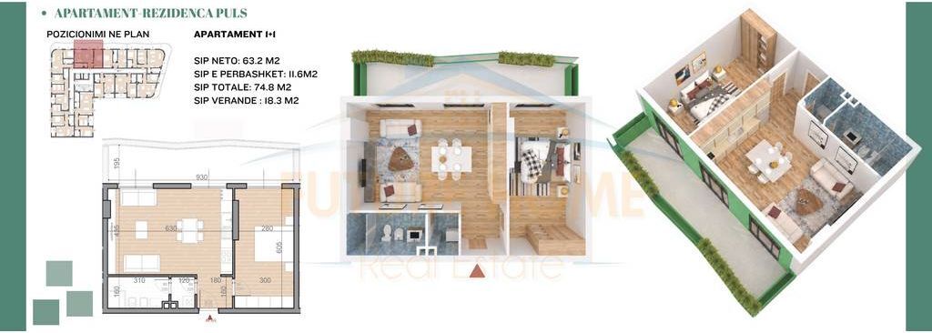 Vendesi in vendita Appartamento 1+1+ Veranda, Residenza Puls, Via di Dibra