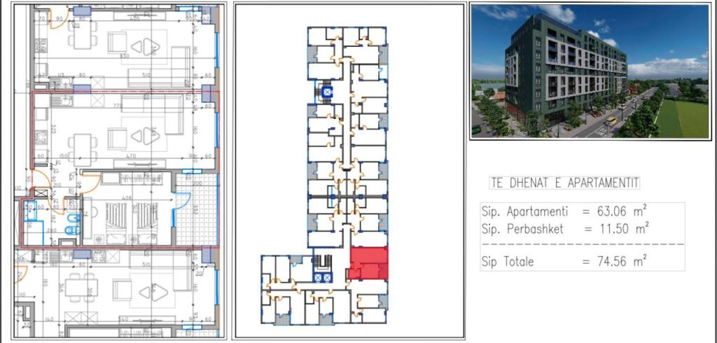 Apartment 1+1 for sale, Kamez near the Sports Fields 71,000 Euro