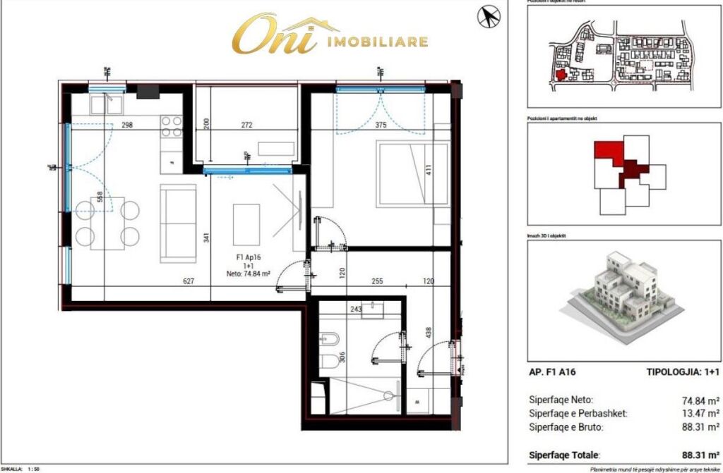 SHITET APARTAMENT 1+1 DHERMI