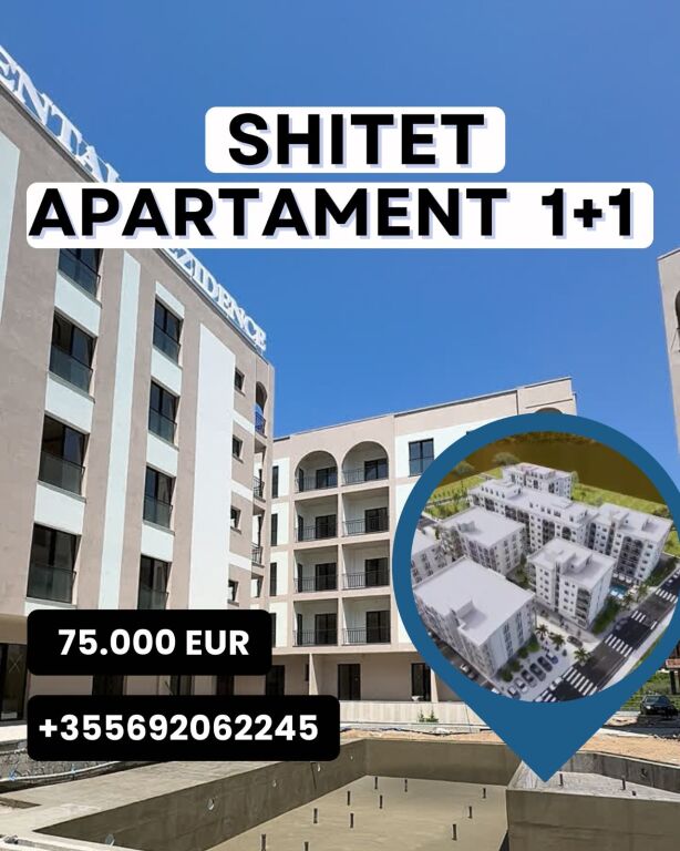 Shitet Apartament 1+1 Siperfaqja : 60 m2 Cmimi : 75.000 euro Vetem 4 min ne kembe larg nga deti