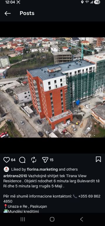SHITET APARTAMENT 2+1 TIRANA VIEW RESIDENCE 📍 Paskuqan