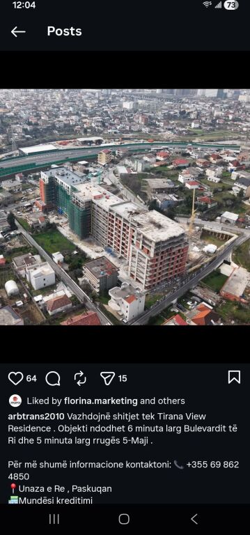 SHITET APARTAMENT 2+1 TIRANA VIEW RESIDENCE 📍 Paskuqan