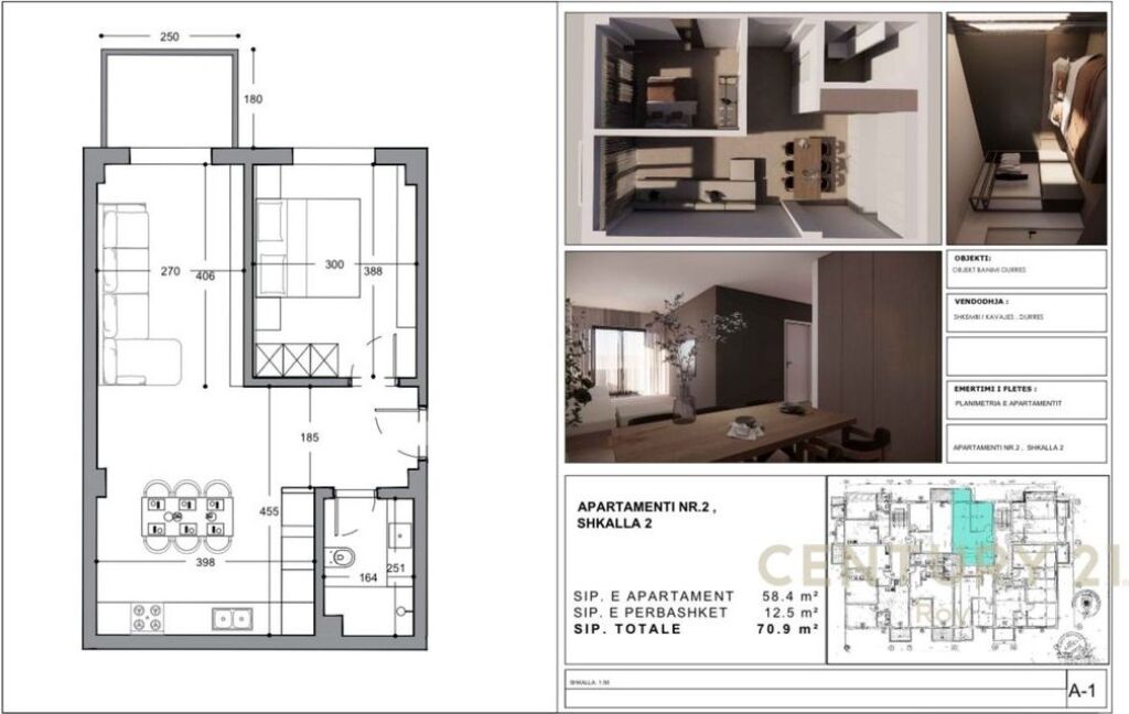 EXCLUSIVE ! SHITET APARTAMENT 1+1 TEK SHKEMBI I KAVAJES !