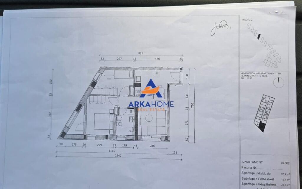 SHITET APARTAMENT 2+1+BALLKON "REZIDENCA KADIU, ALI DEM" 114750 EURO