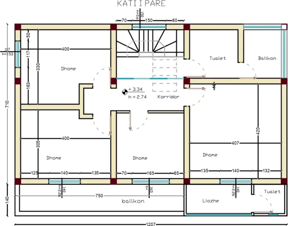 Qera | Vilë 5 + 1 | Kombinat | 800 €/muaj