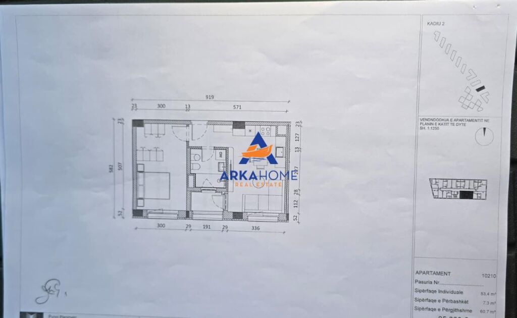 SHITET APARTAMENT 1+1+BALLKON "REZIDENCA KADIU, ALI DEM" 91500 EURO