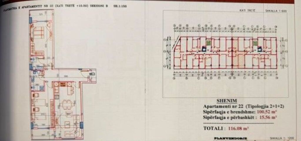 SHITET APARTAMENT 2+1+2 ,120,000 euro – LIQENI I PASKUQANIT