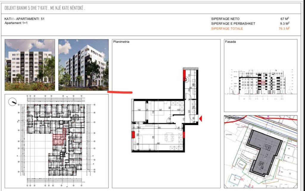 Shitje | Apartament 1 + 1 | Platinum 2 Paskuqan | 92000 €