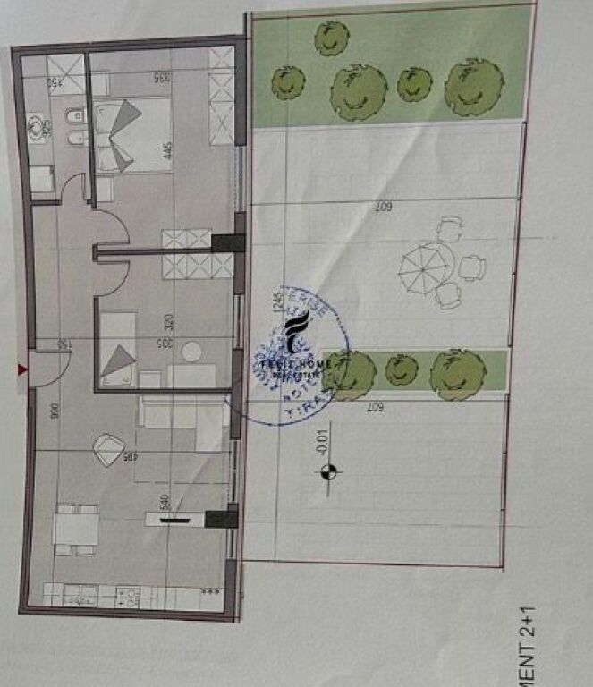 SHITET APARTAMENT 2+1+VERANDE UNIVERS CITY 162.500 EURO FH-77652