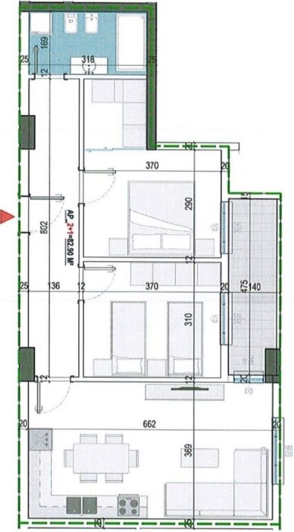Apartment 2+1 for Sale - Bushgjoka Complex, Paskuqan