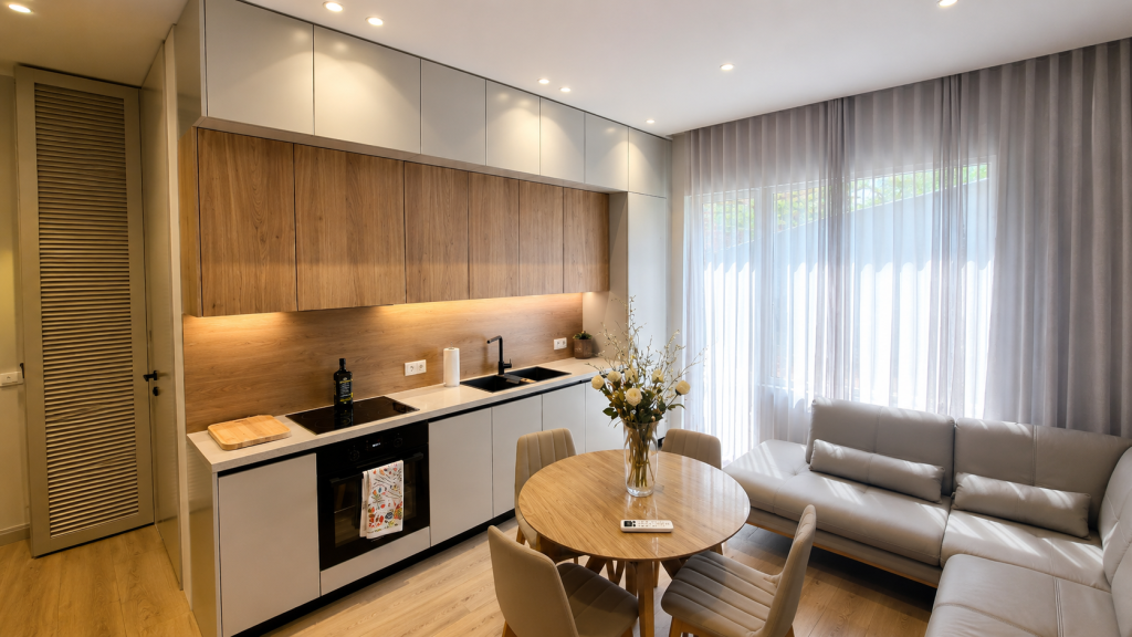 Apartment 1+1+ Veranda for rent at Kodra e Diellit