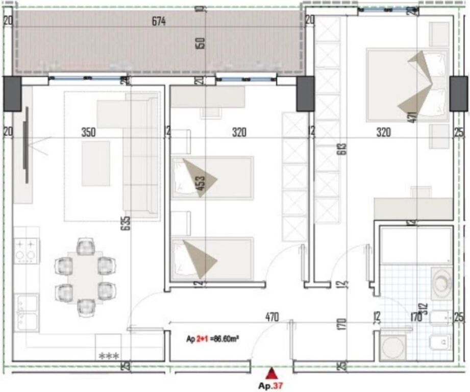 🏢 Shitet Apartament 2+1 – Paskuqan 📍