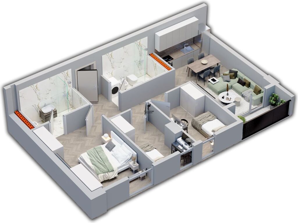 SHITET APARTAMENT 3+1 UNIVERS CITY 114.500 EURO FH-77987