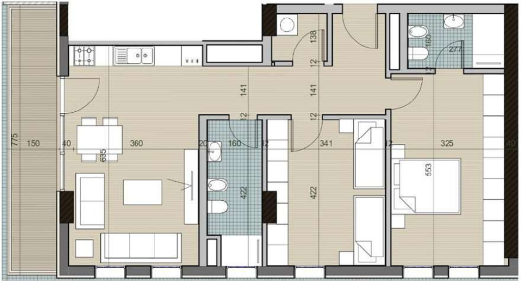 🏢 SHITET APARTAMENT 2+1+2 ME BALLKON – UNIVERS CITY 🌿✨