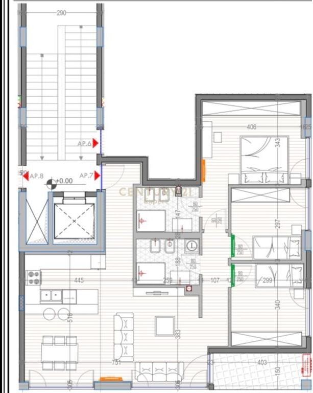 Shitet apartament 3+1 tek liqeni i thate