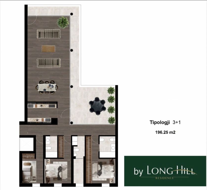 🏡 Appartamento 3+1+3 in Vendita – Long Hill Residence, TEG 📍