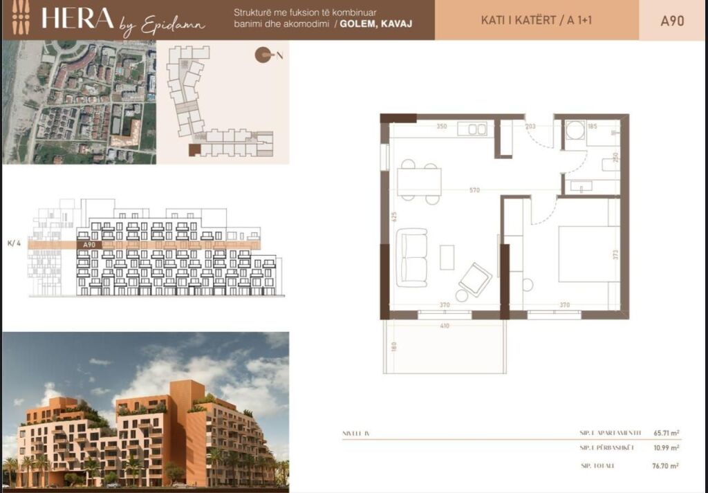 🏖️ Vendesi in vendita 1+1 nel Residence HERA by Epidamn – Golem
