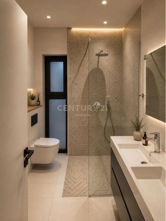 Apartament 2+1 me Oborr Privat dhe Post Parkimi me Qira – O2 Residence, Farkë 1,200 € /Muaj