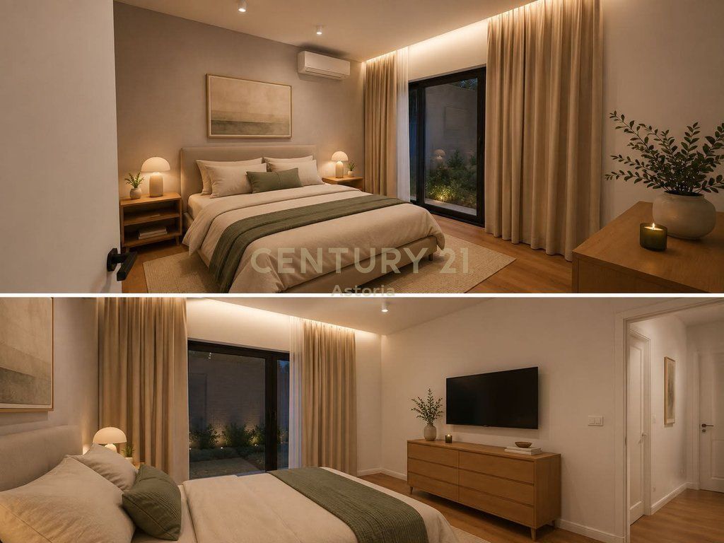 Apartament 2+1 me Oborr Privat dhe Post Parkimi me Qira – O2 Residence, Farkë 1,200 € /Muaj