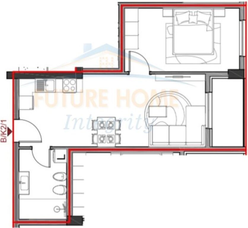Shitet, Apartament 1+1, Aluna Rezidence 5, Tiranë.