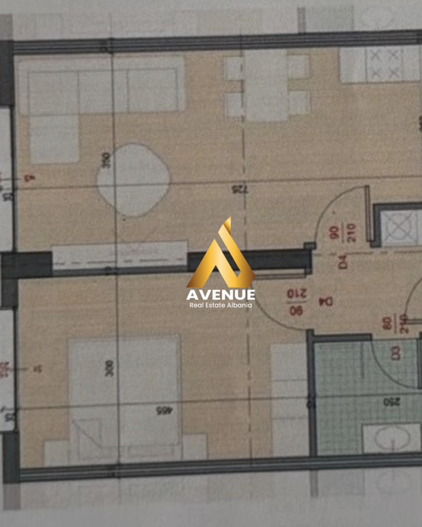 SHITET APARTAMENT 1+1 – FUSHA E AVIACIONIT, TIRANË