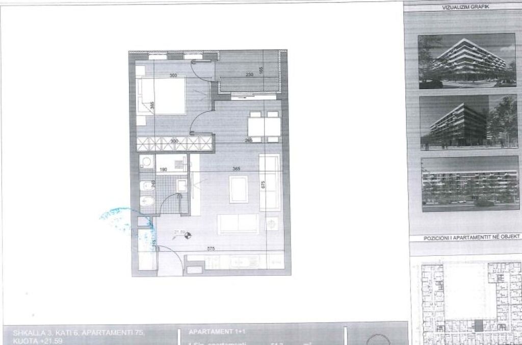 Apartment 1+1 for sale Nene Tereza boulevard