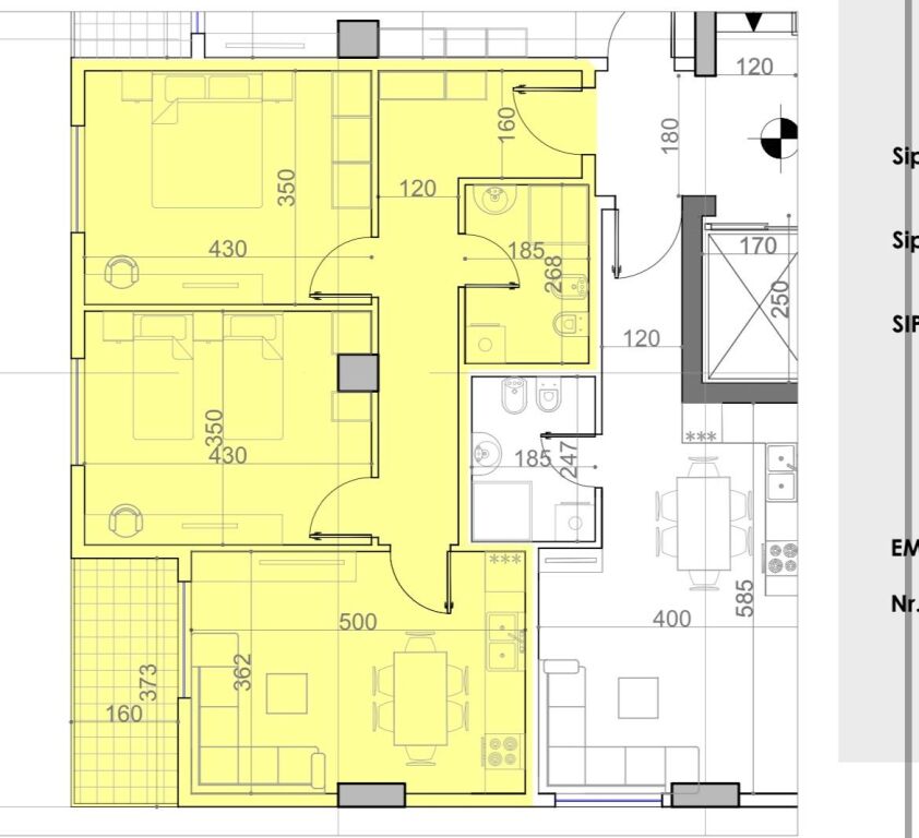 Shitet apartament 2+1 Belfior 1 Paskuqan