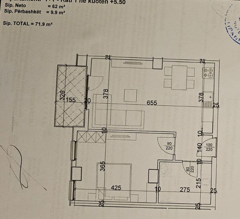 Apartament Ne Shitje 1+1 tek Dritan Hoxha (ID B110461) Tirane