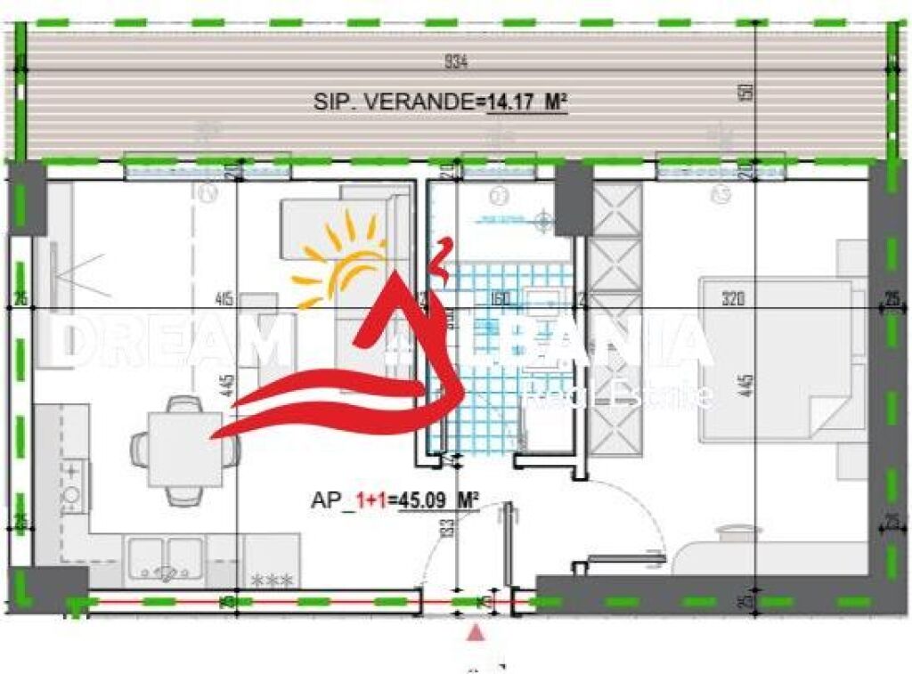 Apartment 1+1 For Sale In Kamez (ID 41111580)