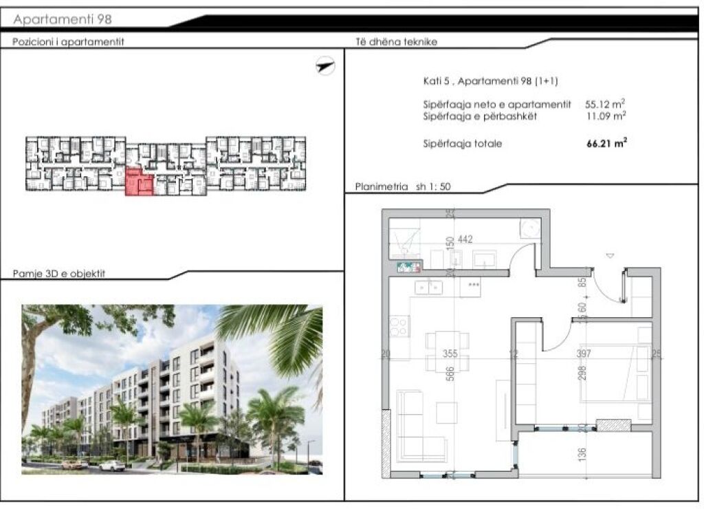 Apartament per shitje Qerret
