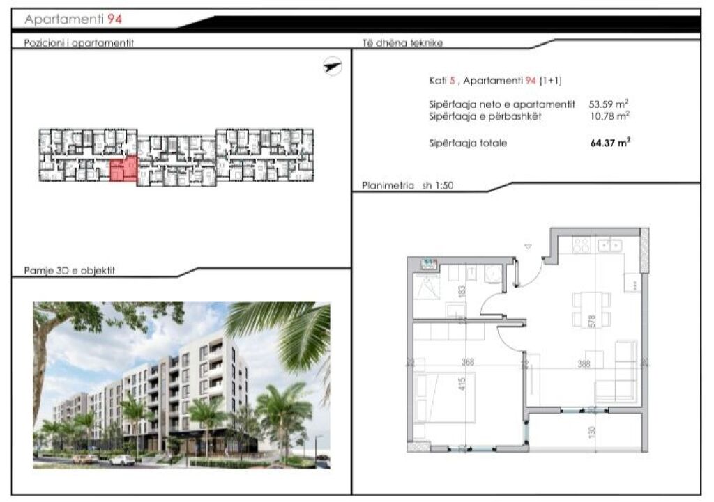 Apartament per shitje Qeret