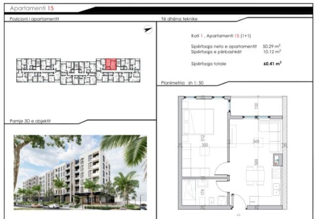 Apartament per shitje ne Qerret Kavaje