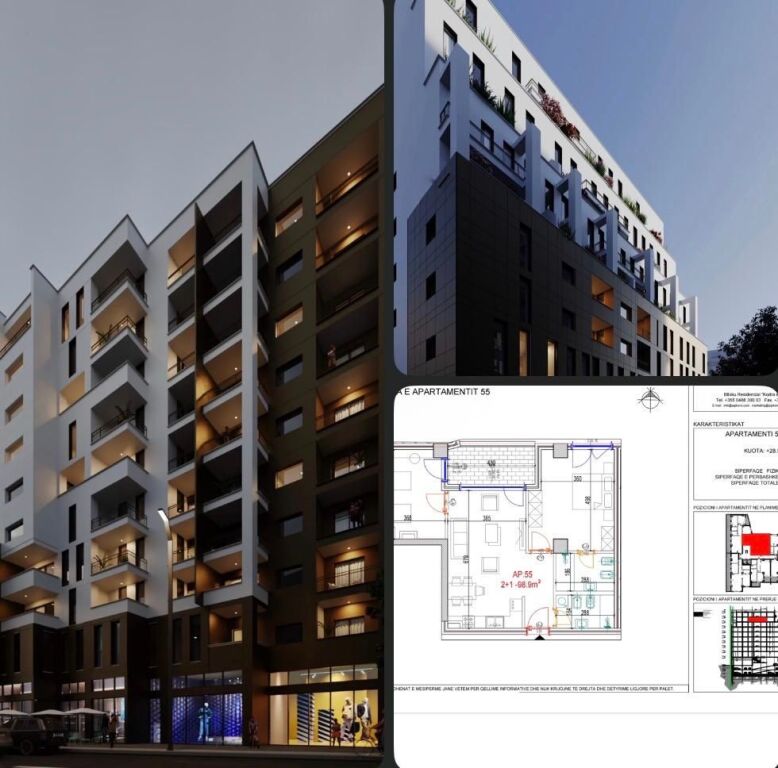 🏡 Apartament 2+1 + post parkim për Shitje – Mara Residence, Don Bosko