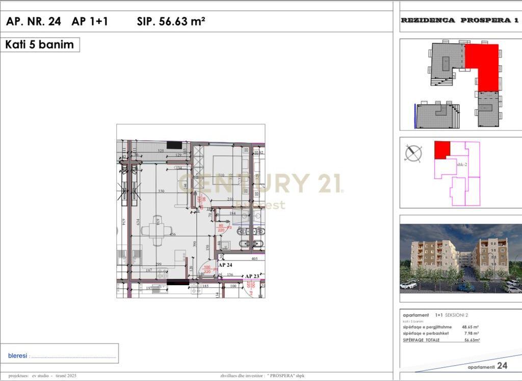 Complex “Kodra e Liqenit”, Paskuqan-Sale apartment 1+1