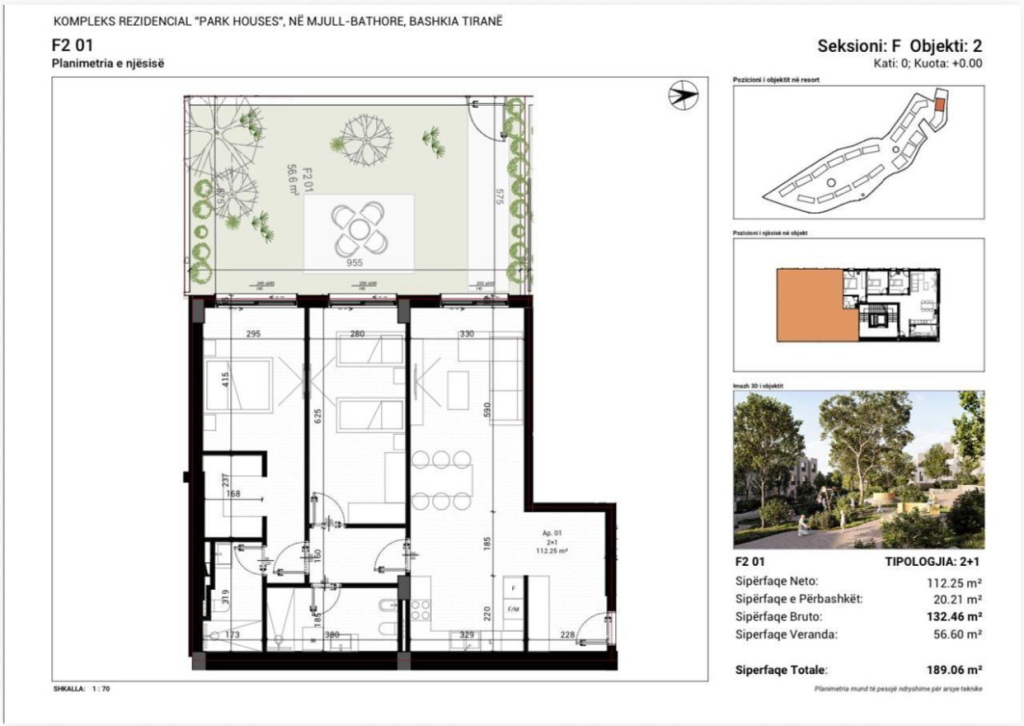 Appartamento 2+1 con veranda presso Park House Residence