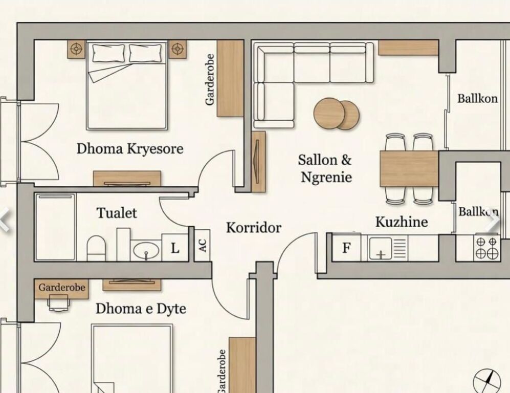 Shitje | Apartament 2 + 1 | Brryli | 200000 €