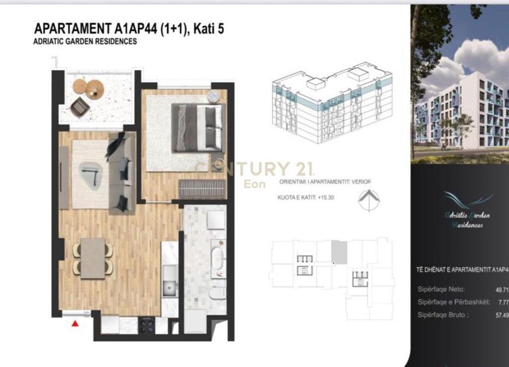 APARTMENT 1+1 FOR SALE AT "ADRIATIK GARDEN" IN GOLEM !