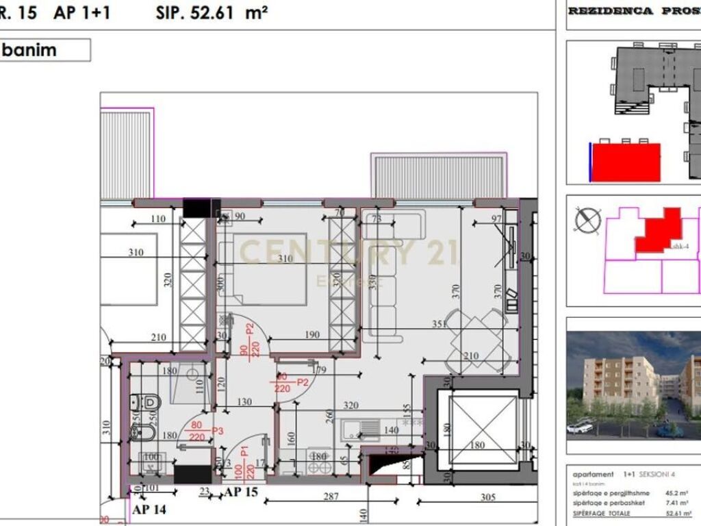Apartment 1+1 in Paskuqan Kodra e Liqenit – Payment option in installments