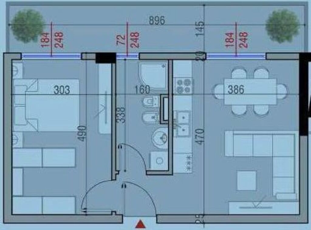APARTAMENT 1+1 NE SHITJE TE KOMPLEKSI TIRANA CIELO