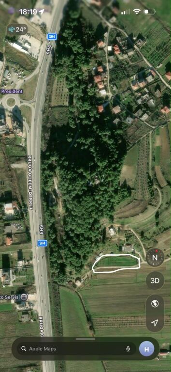 🌿 Shitet Tokë në Golem – Pranë Rrugës Nacionale SH4 🌿