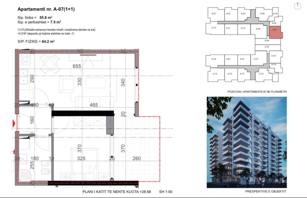 🏡 Shitet Apartament 1+1 në Shëngjin – Rezidenca "Golden House"