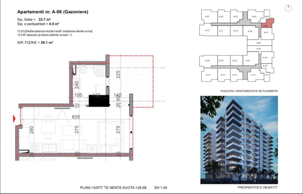 🏡 Monolocale in vendita a Shëngjin – Residenza "Golden House"