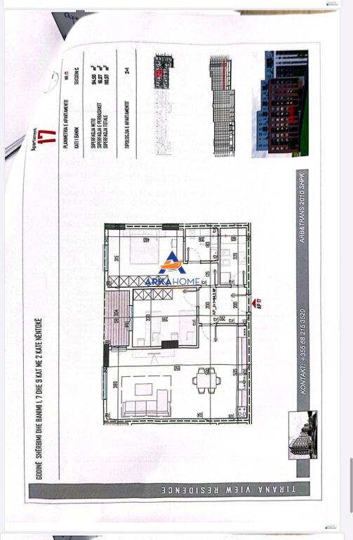 SHITET APARTAMENT 2+1+BALLKON " TIRANA VIEW REZIDENCE PASKUQAN" 132.700 EURO