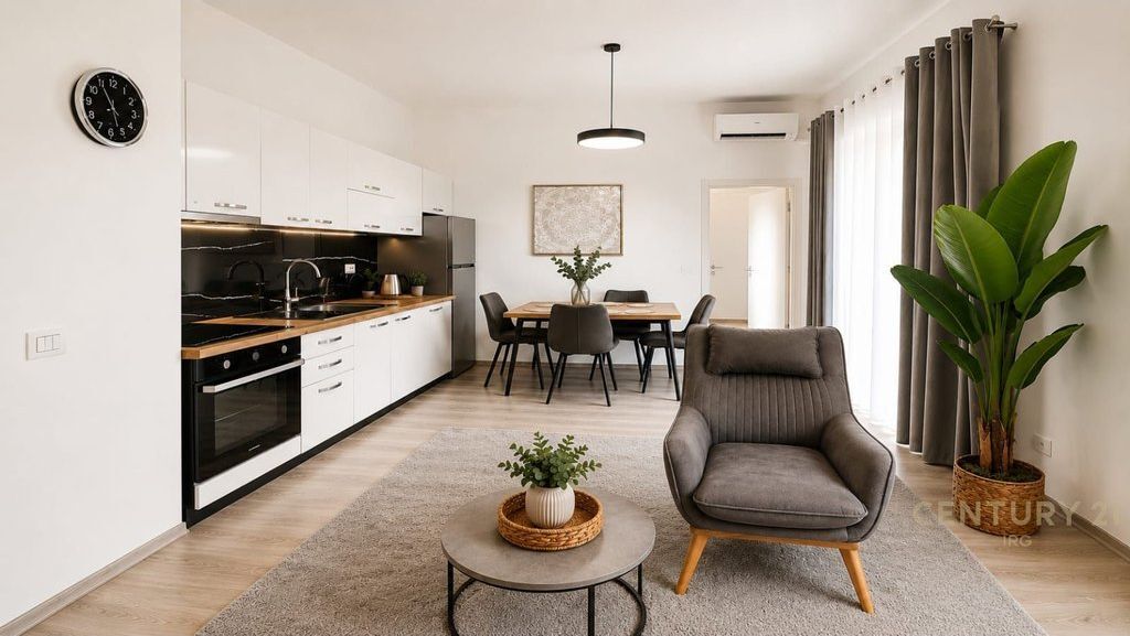 Jepet me Qira Apartament 1+1 i Sapo Mobiluar në Rezidencën Mangalem, Ali Demi IRG142945