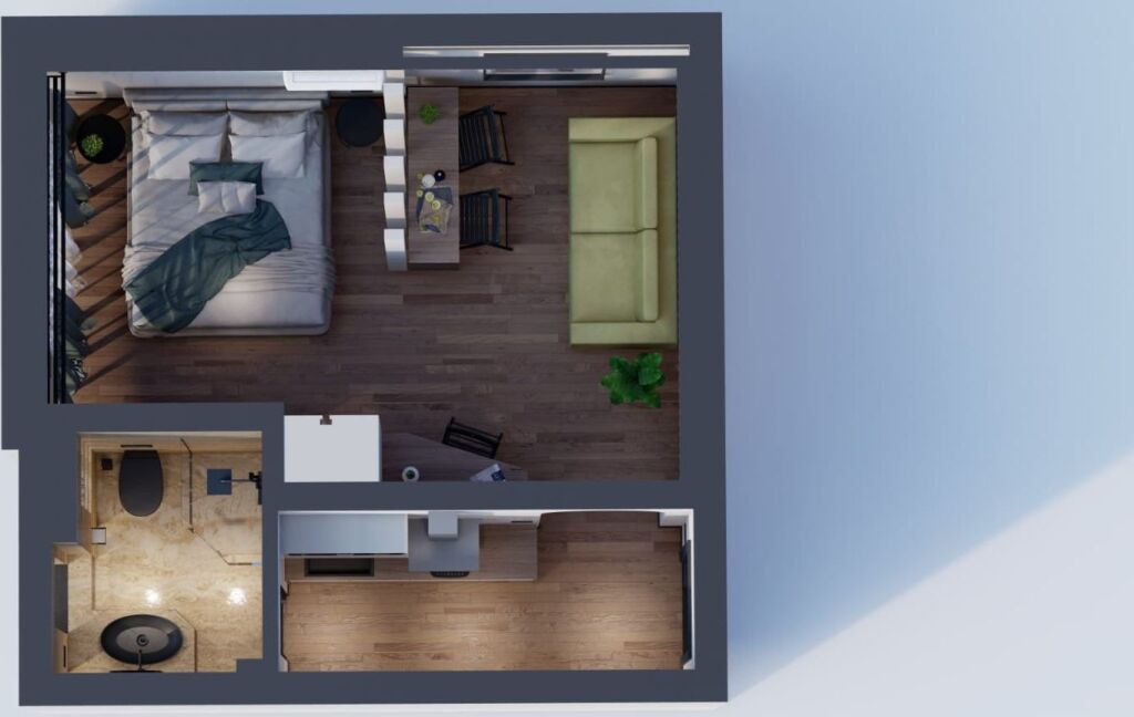 🏡 Shitet Garsoniere Moderne pranë Bllokut