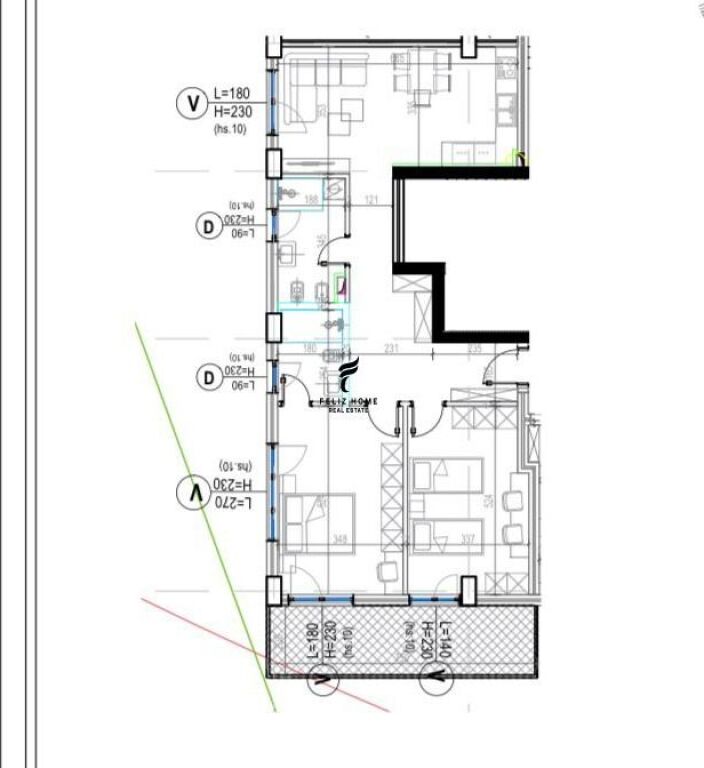 FOR SALE APARTMENT 2+1+2 KODRA E DIELLIT 2 233,000 EURO FH-79161